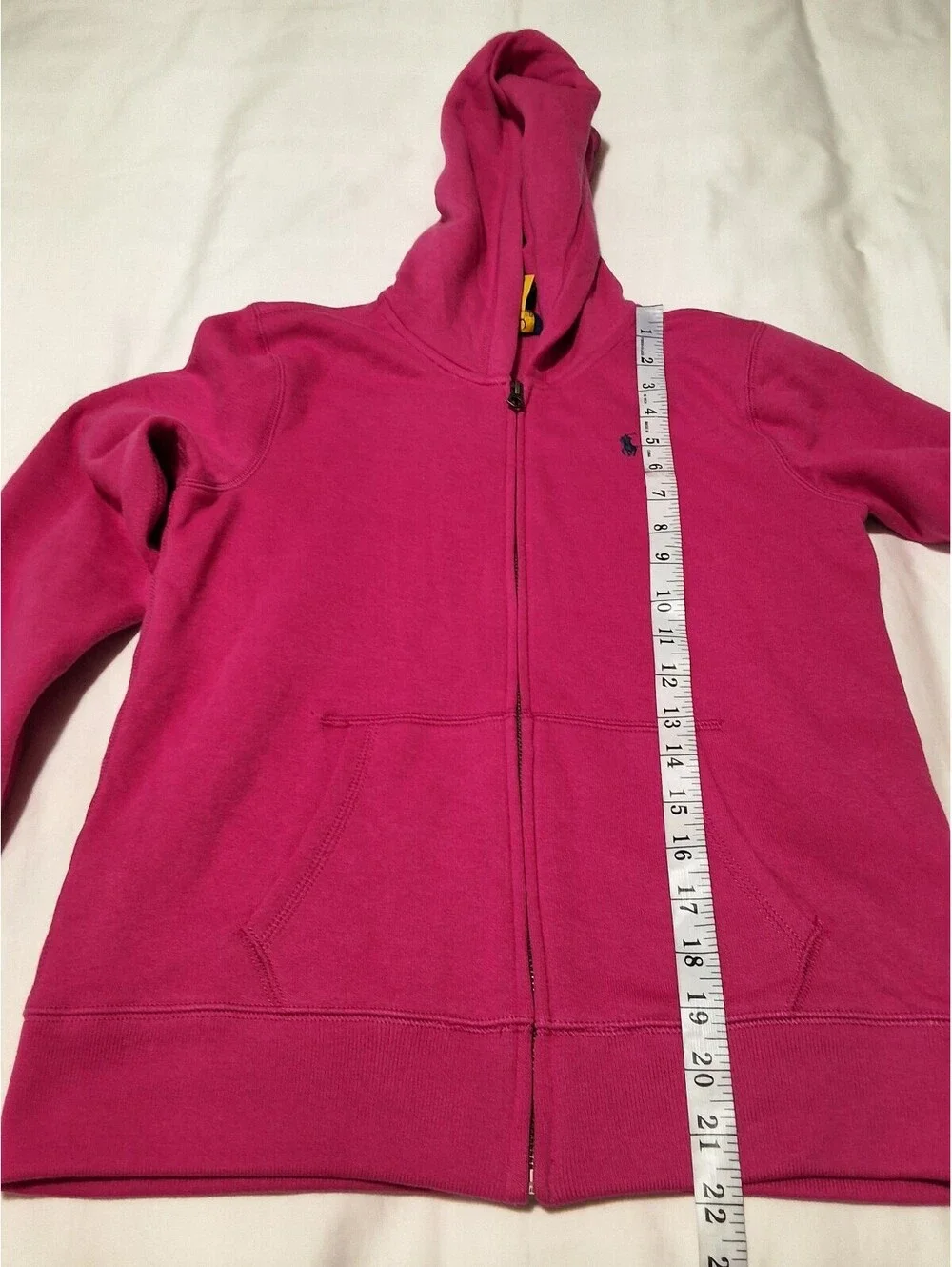 Polo Ralph Lauren Girls' Pink Full Zip Hoodie Size Large (12-14)